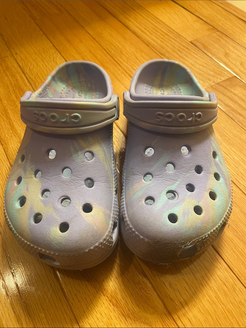 CROCS Kids Lavender Pastel Tie-Dye Clog